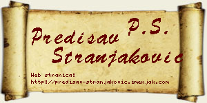 Predisav Stranjaković vizit kartica